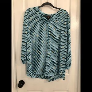 NWT JM Collection Beach Bliss Print Blouse
